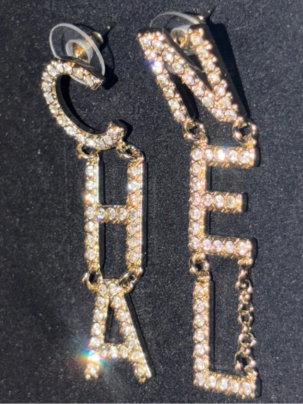 🪩 Crystal CHA NEL drop earrings 🆕